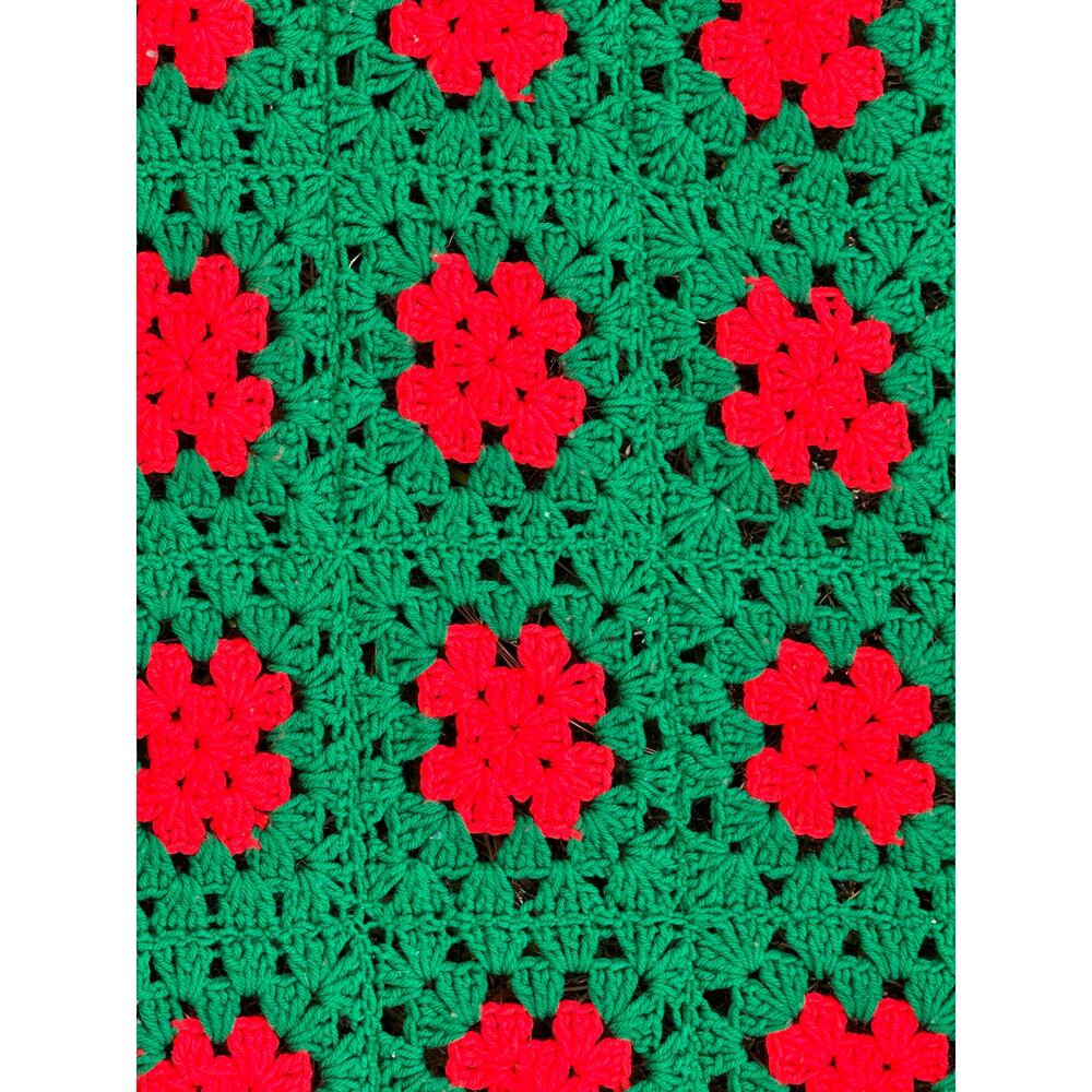 Christmas Afghan 3D Flowers Handmade Granny
Square 43x84" Blanket Throw Vtg - Picture 8 of 15